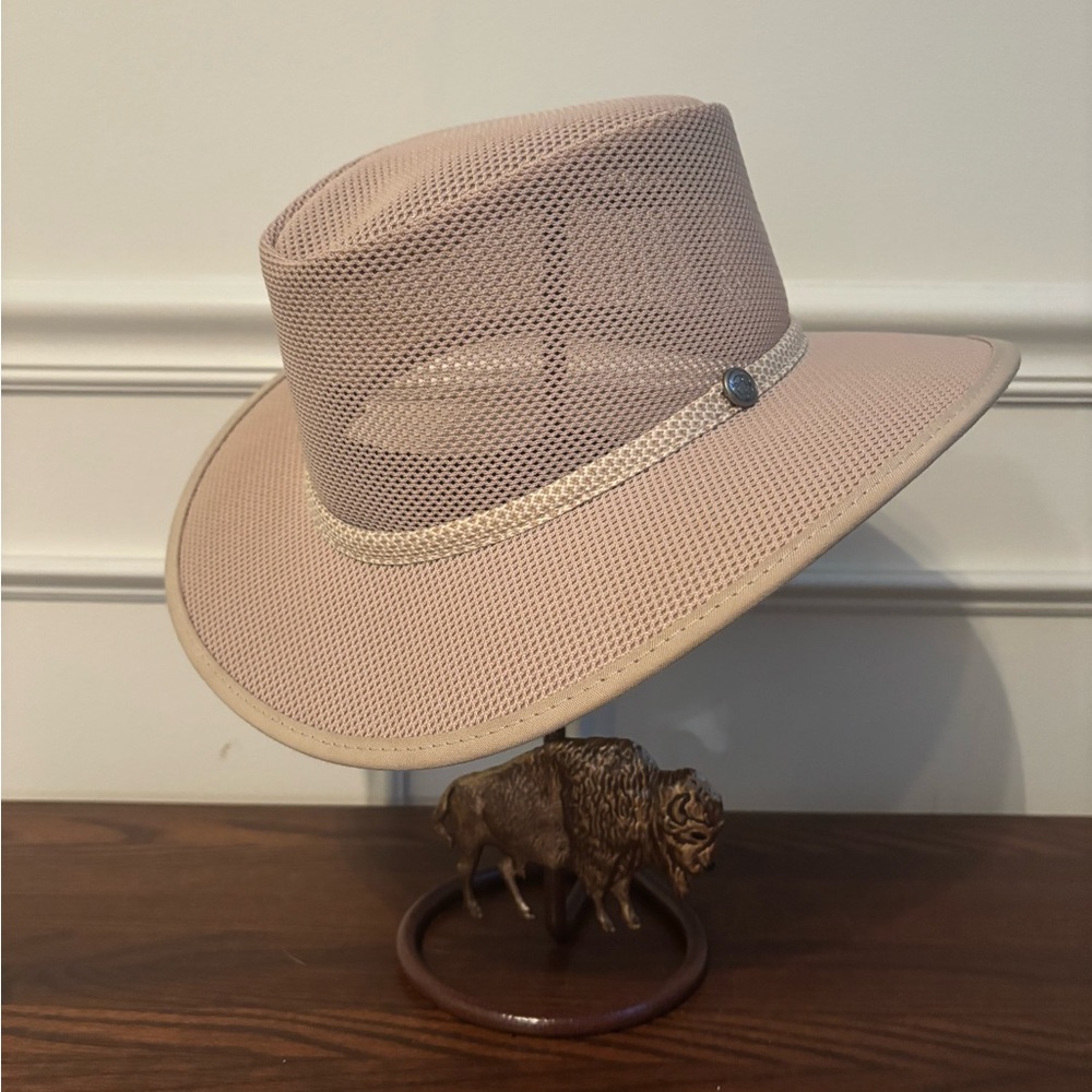 Classic Tan Mesh Fedora